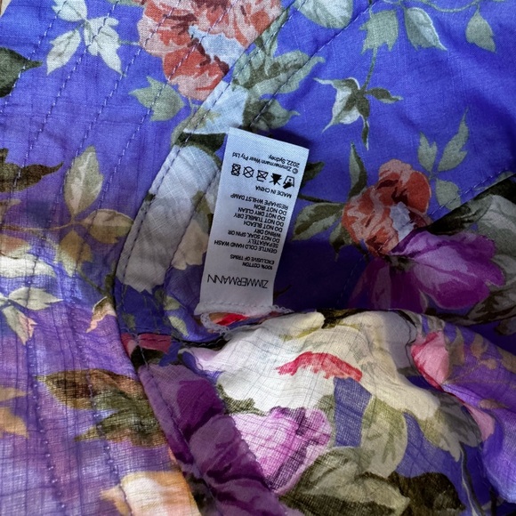 Girls Zimmermann Multicolor Floral Bikini Set with matching Hat - Picture 9 of 9